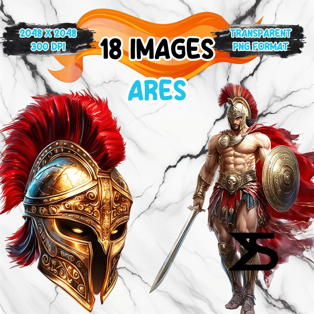 Watercolor Ares PNG Image on Transparent Background, Digital Sticker ...