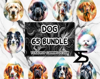 Dog Sublimation Earring Design Bundle, Earring Blank design, Instant Digital Download, Commercial Use ,Teardrop Earring PNG