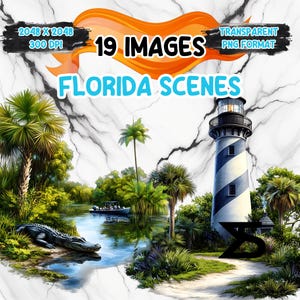 Florida Clipart Bundle, Instant Download, kommerzielle Nutzung, Planer, Sticker
