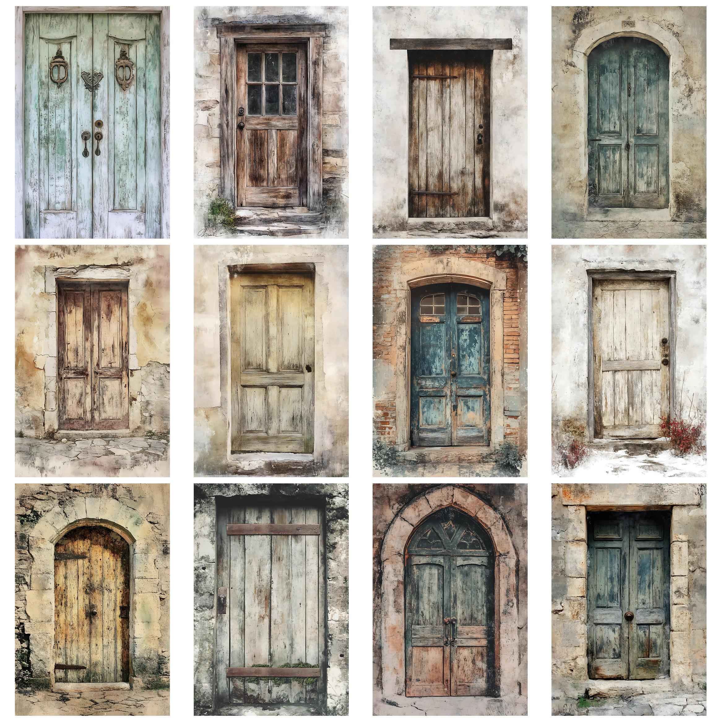 Old Doors Junk Journal Pages Rustic Vintage Doors Printable Junk ...