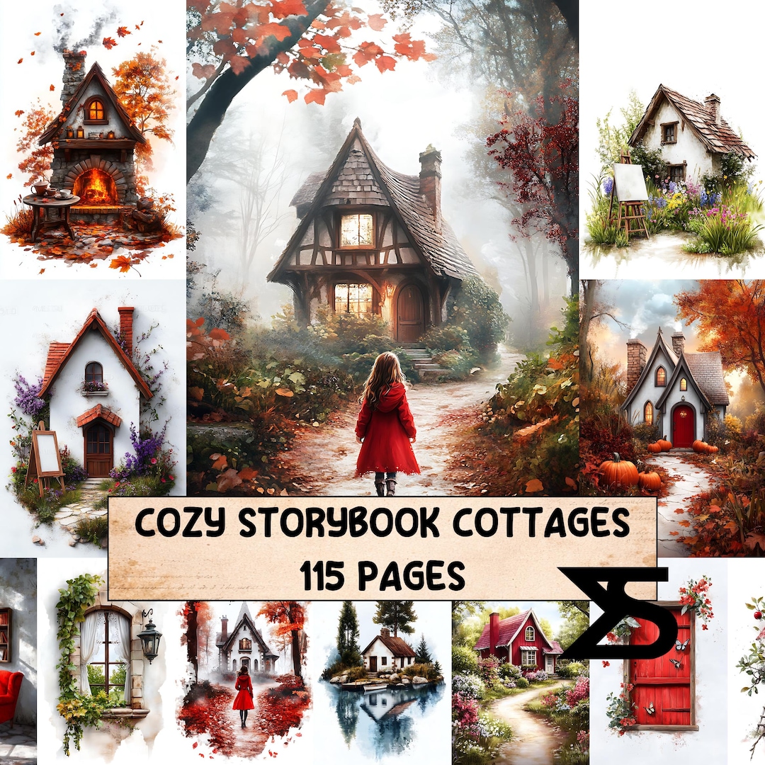 Cozy Storybook Cottages Junk Journal Kit With Vintage Cottage Ephemera ...