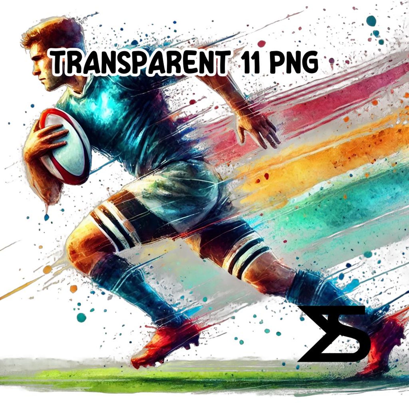 11 Watercolor Rugby Clipart , Rugby Clipart, Clipart Bundle, Commercial ...