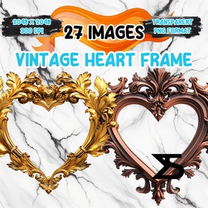 Vintage Heart Frame - Etsy