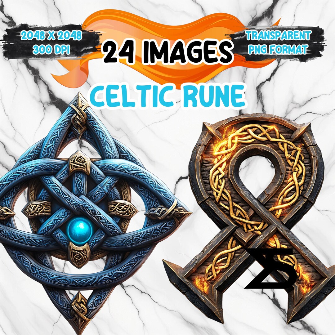 Watercolor Celtic Rune PNG Image on Transparent Background, Digital ...