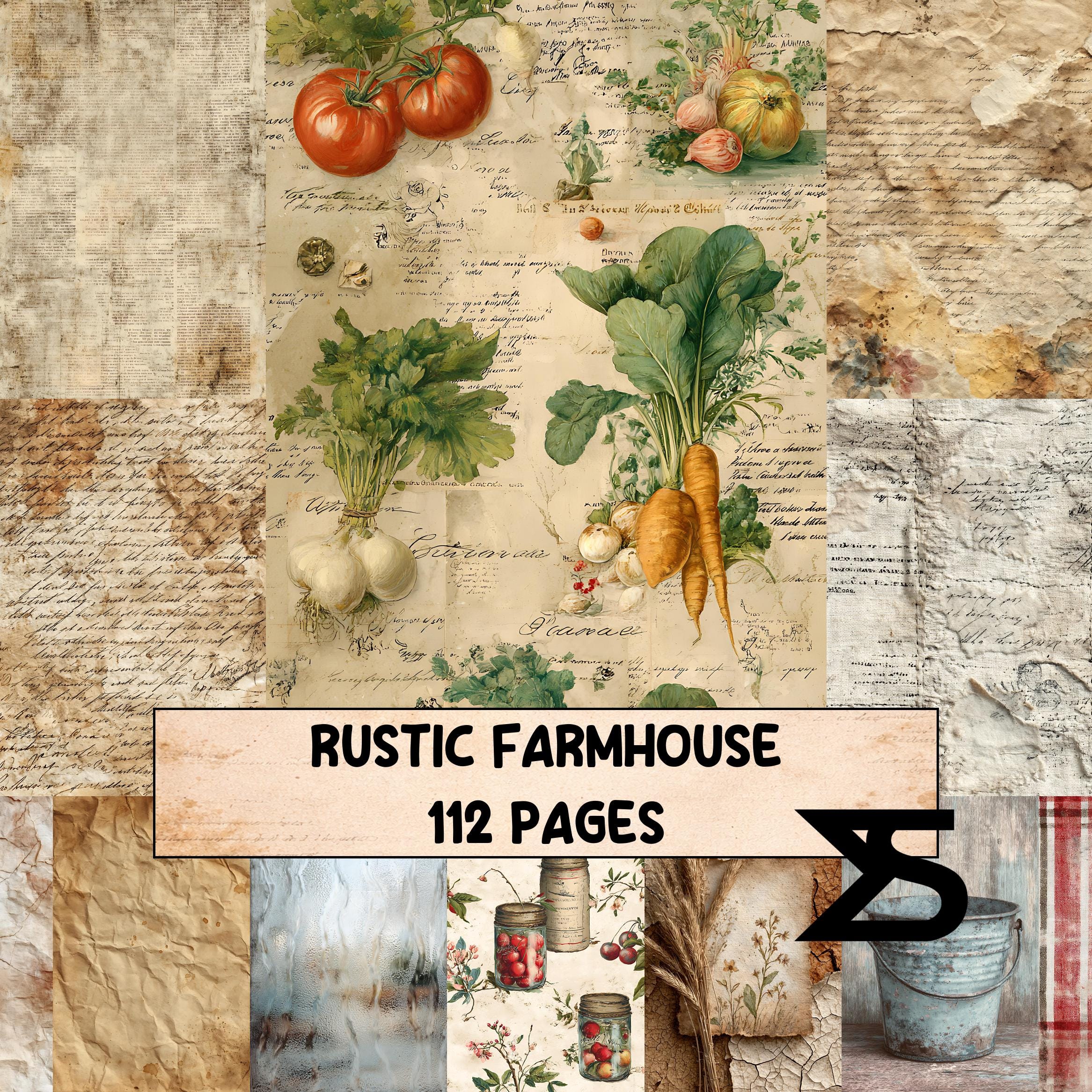 Rustic Farmhouse Vintage Junk Journal Kit for Collage Ephemera and Aged ...