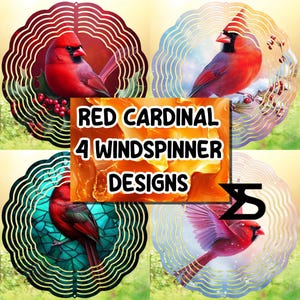 Red Cardinal Wind Spinner PNG Sublimation Design, Wind Spinner design PNG, Instant Digital Download Image, Commercial Use