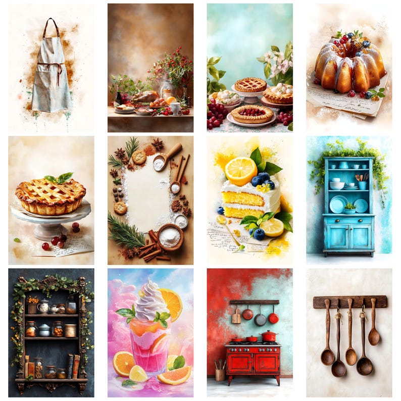 Vintage Cooking Junk Journal Kit Printable Ephemera Vintage Recipes ...