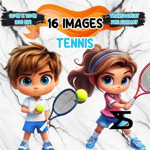 Tennis Clipart Bundle, Instant Download, kommerzielle Nutzung, Planer, Sticker