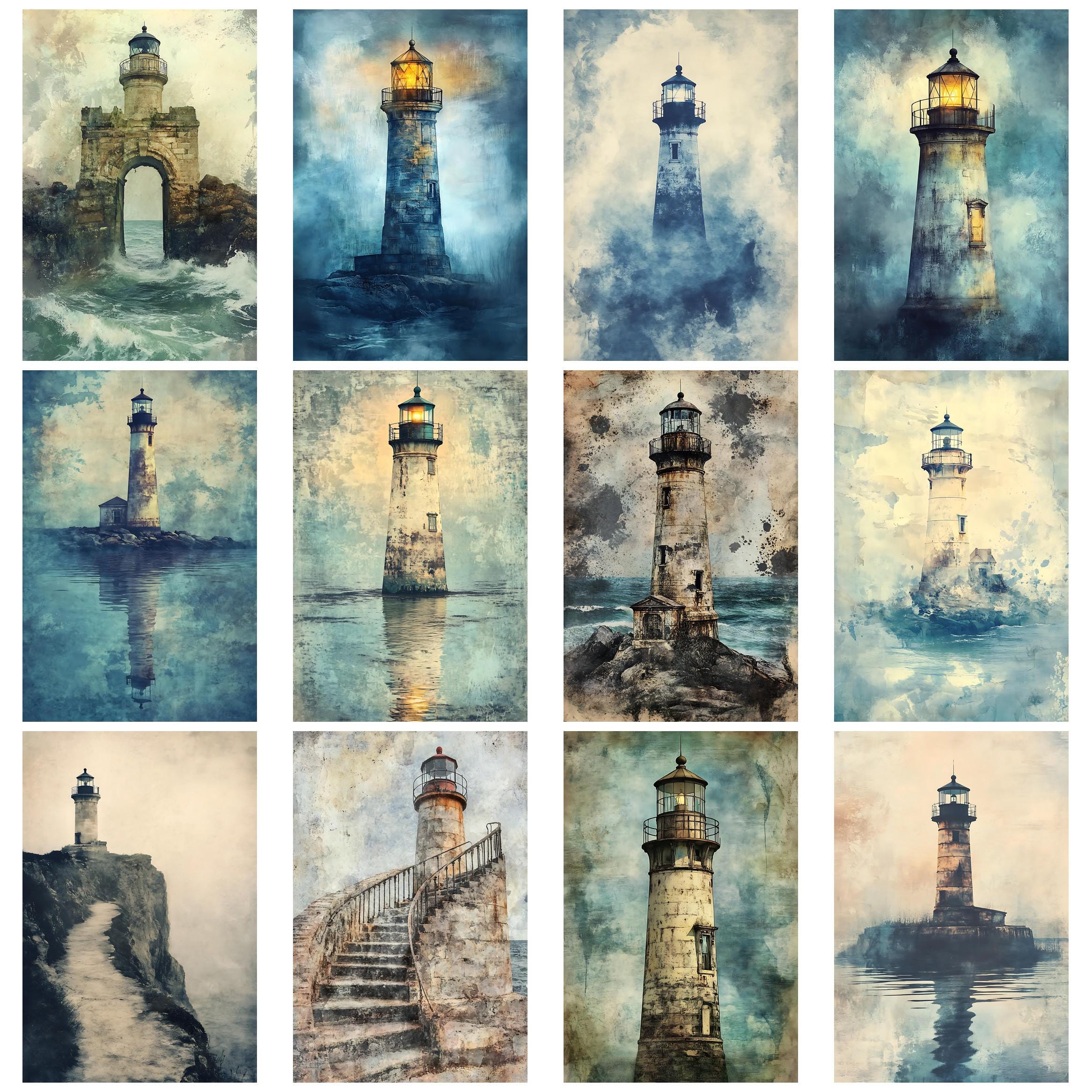 Abandoned Lighthouse Junk Journal Kit Vintage Coastal Ephemera for ...