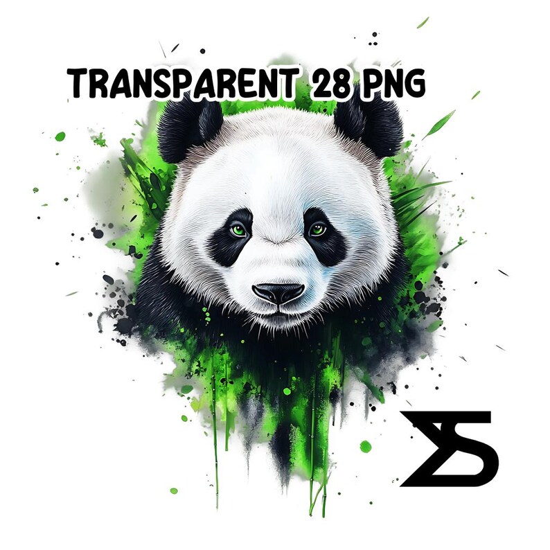 Watercolor Panda PNG Image on Transparent Background, Digital Sticker ...