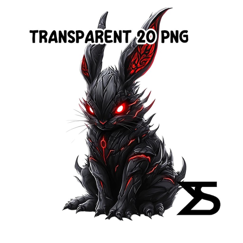 Gothic Rabit Watercolor Evil Gothic Rabbit PNG Image on Transparent Background ...