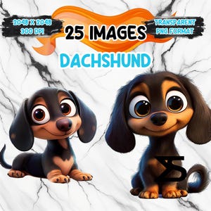 Dachshund Clipart, Instant Download, , Cartoon, Hund clipart png, kommerzielle Nutzung, Planer, Sticker