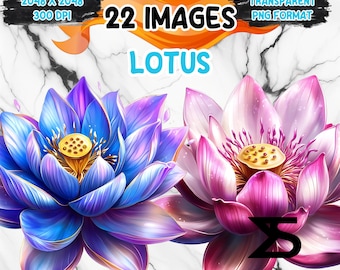 Watercolor Lotus PNG Image on transparent background, digital Sticker/Scrappbooking , commercial use, instant digital download