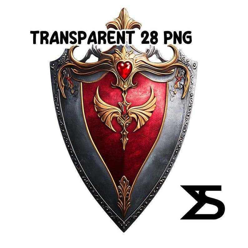 Medieval Shield Clipart Bundle, Instant Download, kommerzielle Nutzung, Planer, Sticker Bild 7