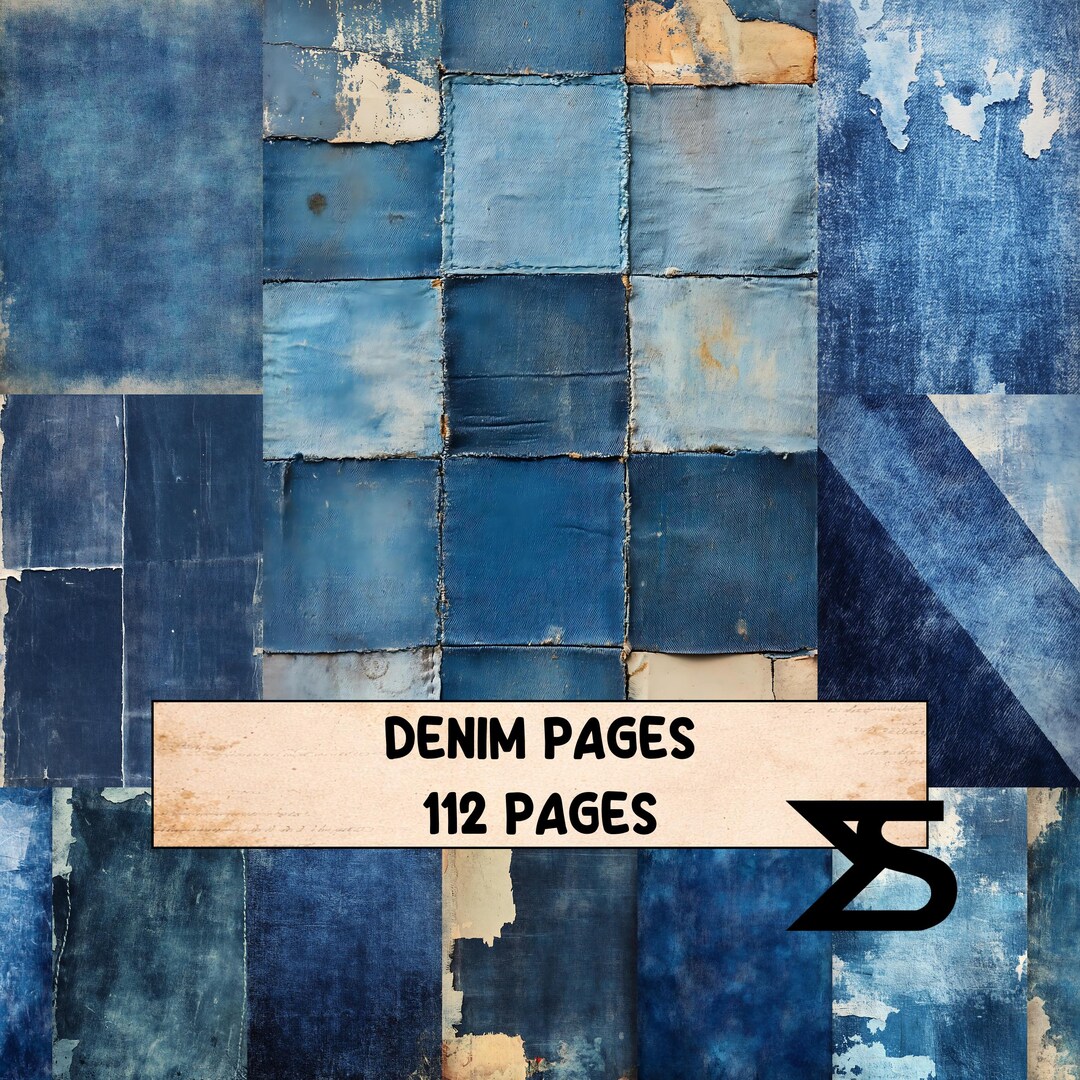 Denim Pages Junk Journal Kit With Denim Ephemera Printable Paper Pack ...