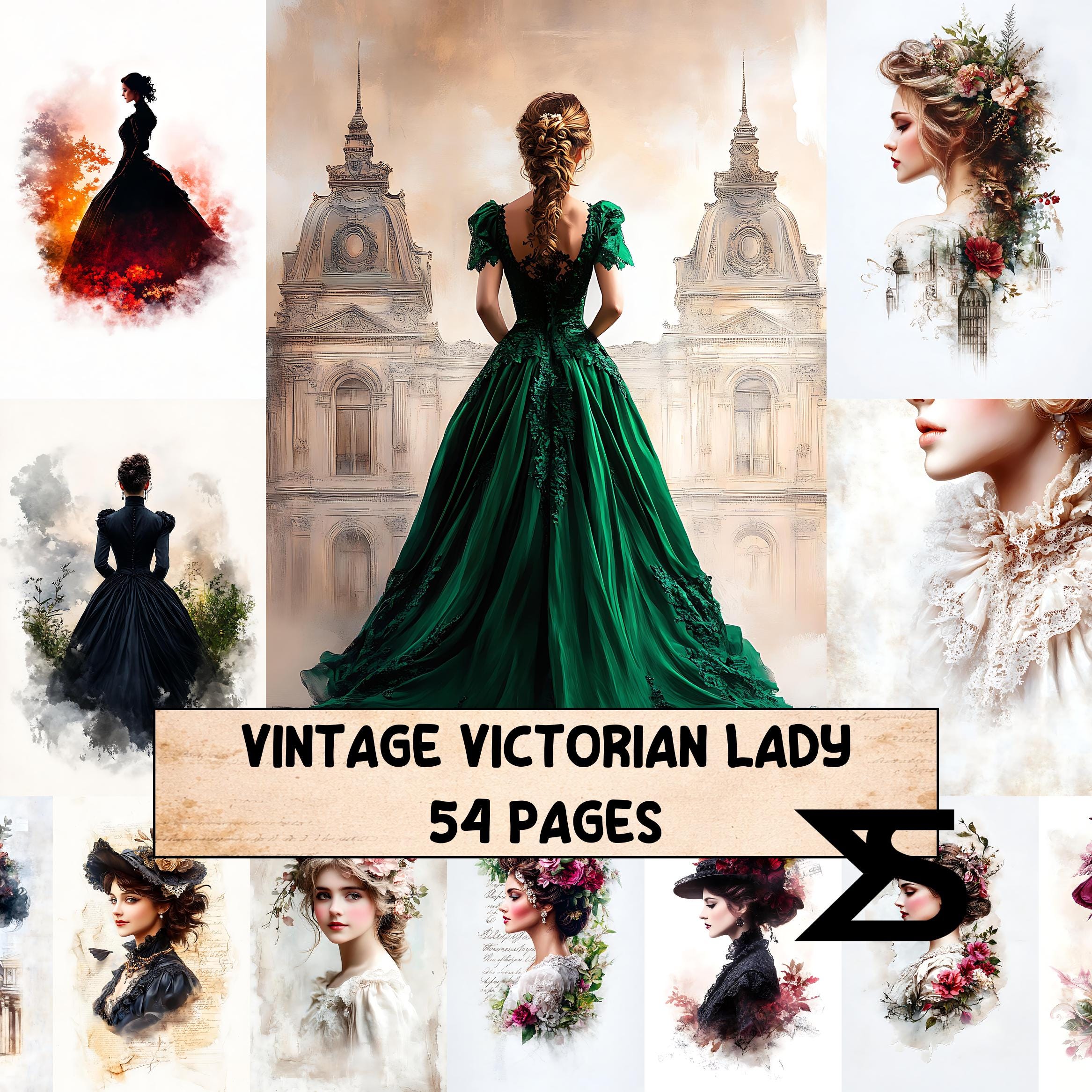 Vintage Victorian Lady Junk Journal Kit With Printable Ephemera Vintage ...