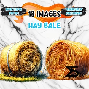 Watercolor Hay Bale PNG Image on transparent background, digital Sticker/Scrappbooking, commercial use, instant digital download
