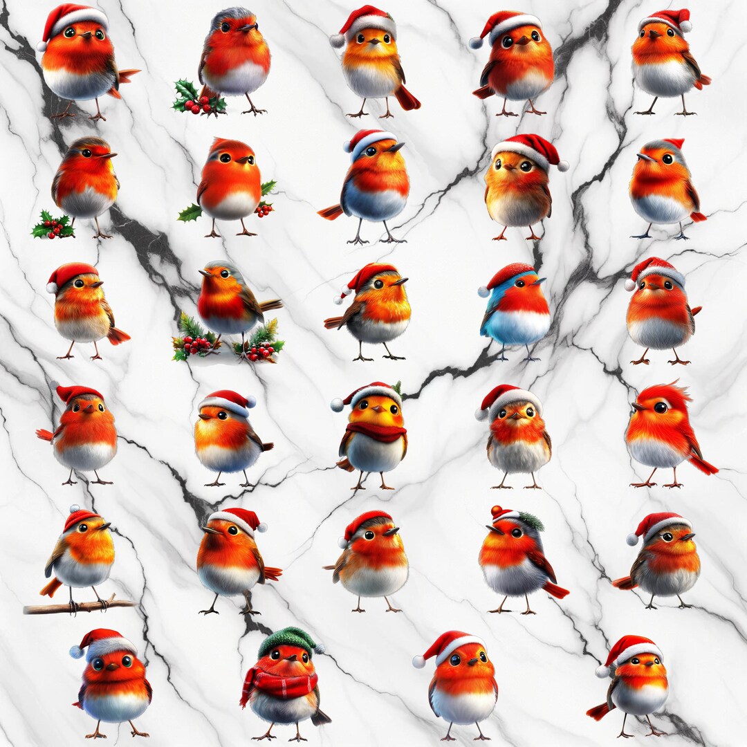 29 Watercolor Christmas Robin Clipart , Robin Clipart PNG, Clipart ...