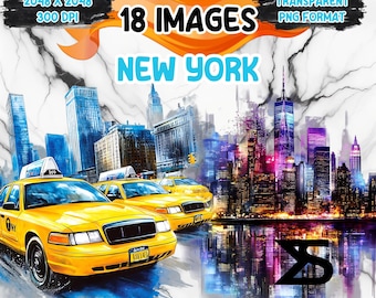 New York Clipart Bundle, Instant Download, kommerzielle Nutzung, Planer, Sticker