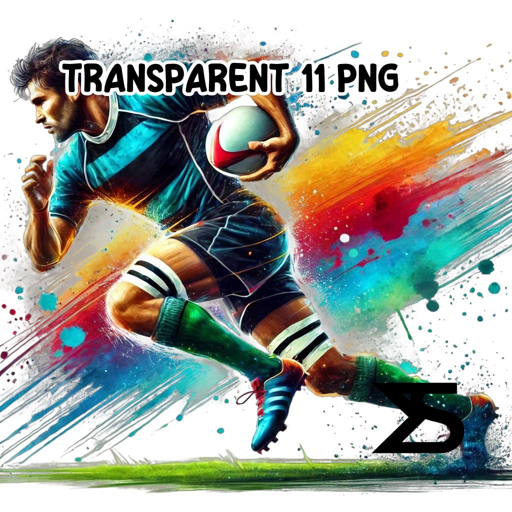 11 Watercolor Rugby Clipart , Rugby Clipart, Clipart Bundle, Commercial ...