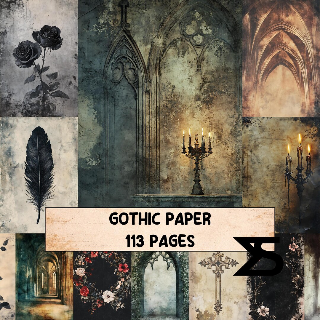 Gothic Paper Vintage Junk Journal Kit With Victorian Ephemera Collage ...