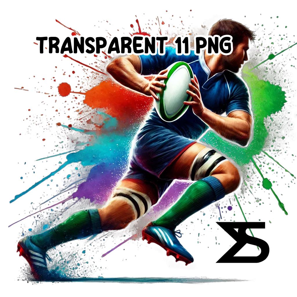 11 Watercolor Rugby Clipart , Rugby Clipart, Clipart Bundle, Commercial ...