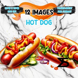 Hot Dog Clipart Bundle, Instant Download, kommerzielle Nutzung, Planer, Sticker