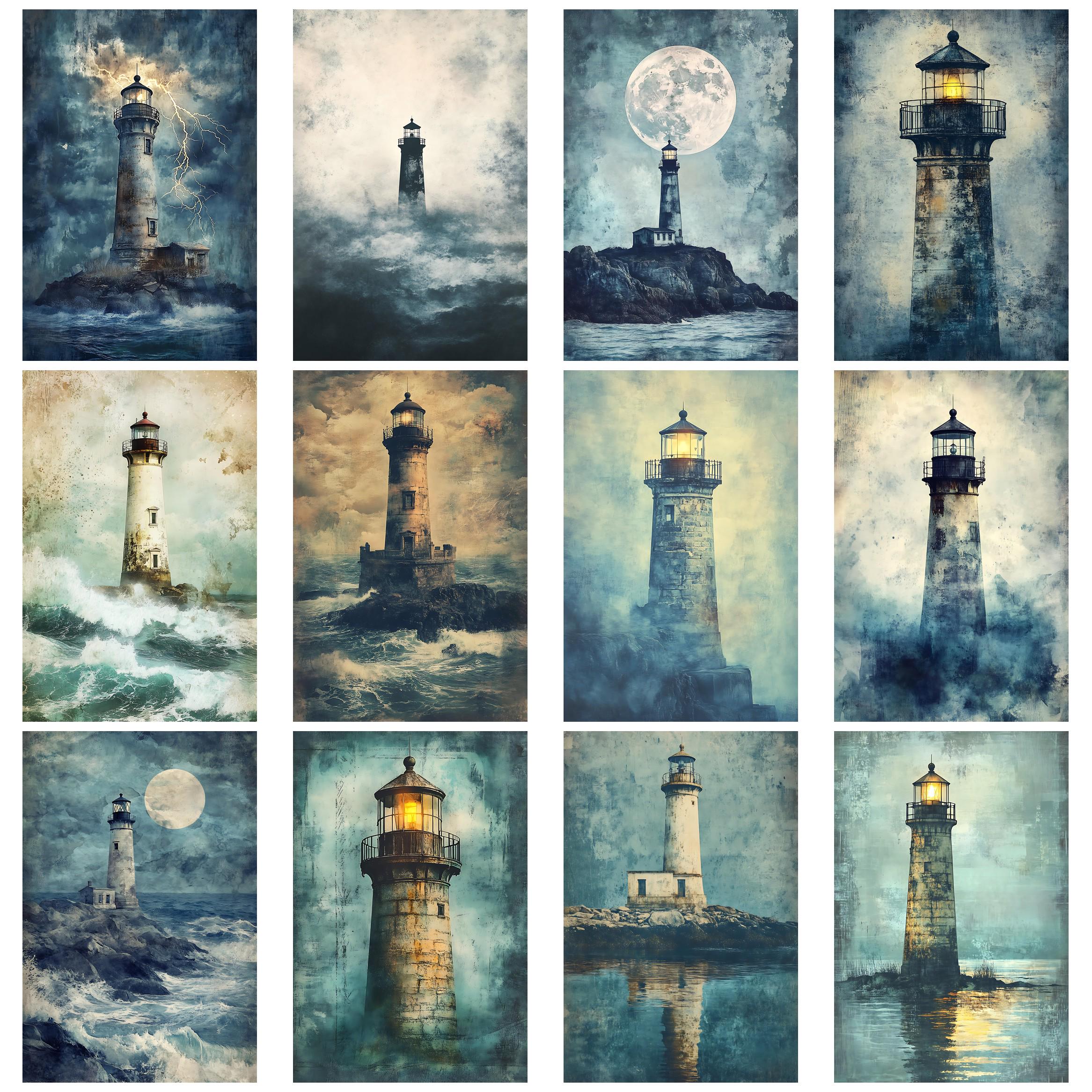 Abandoned Lighthouse Junk Journal Kit Vintage Coastal Ephemera for ...