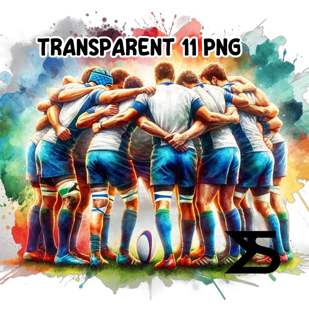11 Watercolor Rugby Clipart , Rugby Clipart, Clipart Bundle, Commercial ...