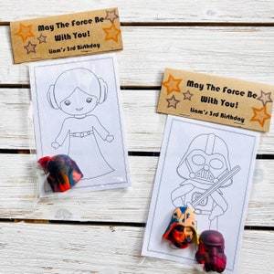 Star Wars Inspired Party Favors, Crayon Party Favor, Birthday Party Favor for Kid, Classroom Birthday Favor