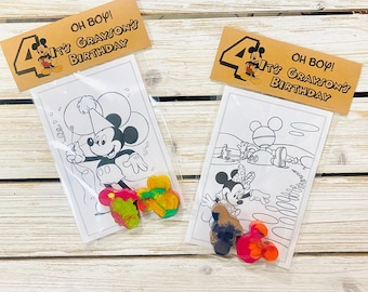 Mouse Inspired Party Favors, Crayon Party Favors, Birthday Party Favors for Kids, Classroom Party Favor