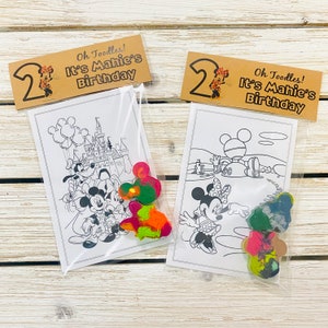 Mouse Party Favors, Mickey Party Favors , Crayon Party Favors, Birthday Party Favors for Kids, Classroom Party Favor