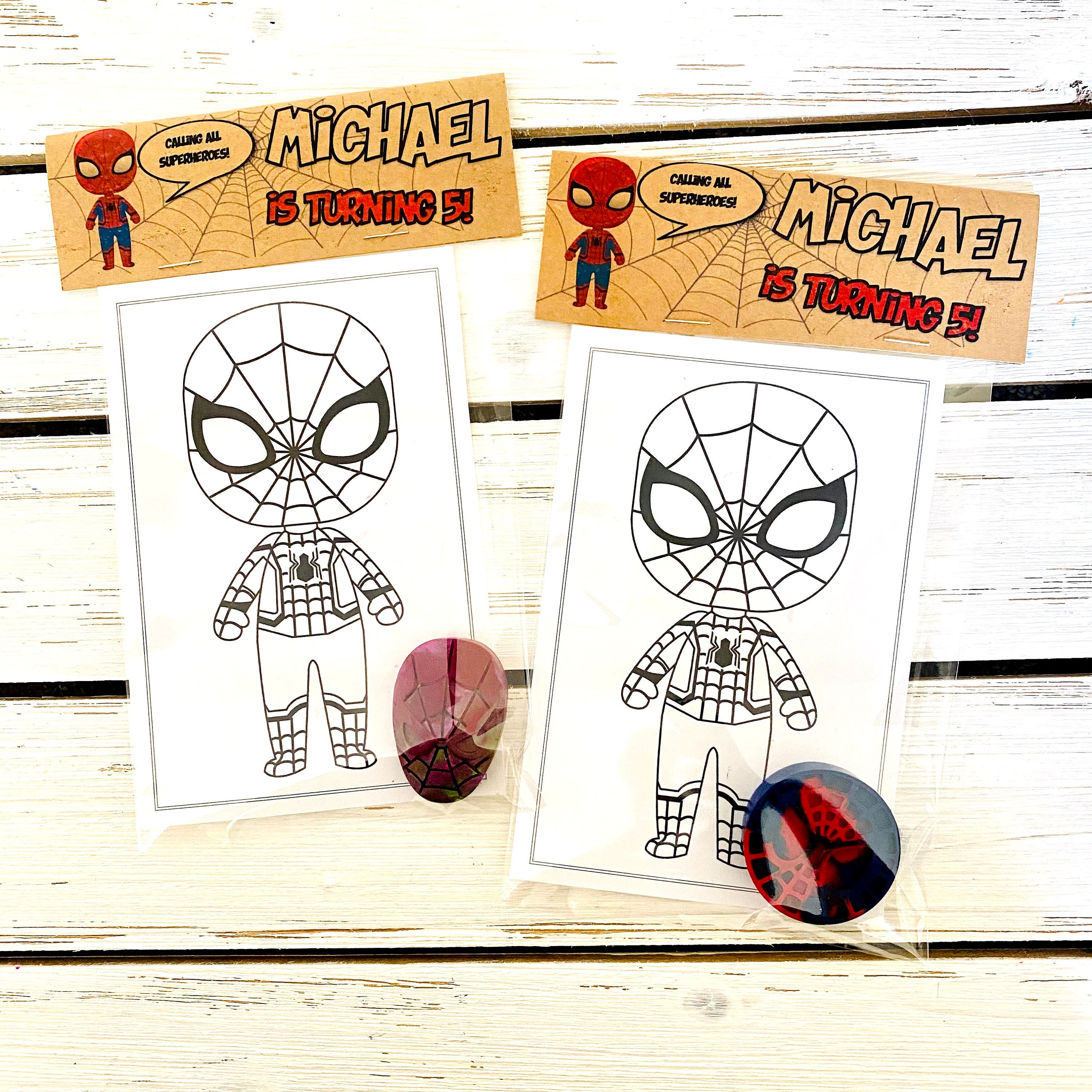 Spiderman Inspired Party Favors Spiderman Party Favors Etsy
