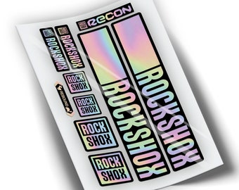Adesivi Forcella Bici Rock Shox Domain 2019 Sticker Bike Rock Shox Fork Decals Original Blu chiaro