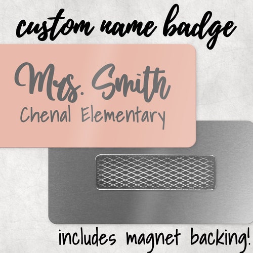 CUSTOM Fullcolor Name Badge Custom Design Name Tag Etsy