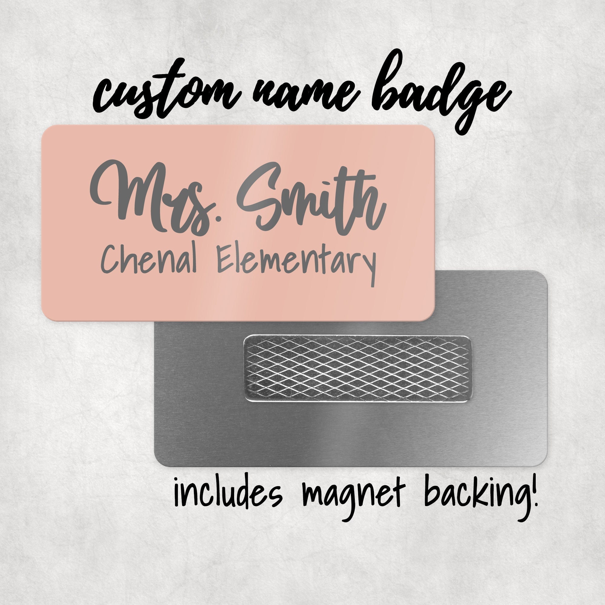 CUSTOM Fullcolor Name Badge Custom Design Name Tag Etsy