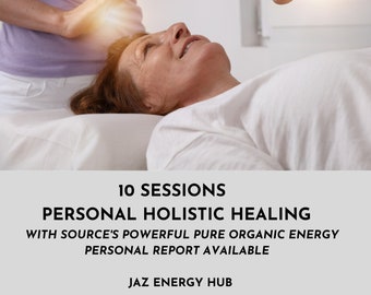 10 séances de guérison holistique personnelle | Guérison énergétique à distance pour le voyage d'ascension spirituelle organique de l'âme