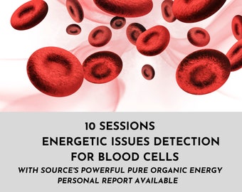 10 sesiones Detección de problemas energéticos para las células sanguíneas / Sanación energética a distancia para el viaje de ascensión espiritual orgánica del alma