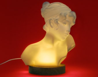 Sappho Bust Lamp, Statue of the Poet Sappho, Greek Sculpture