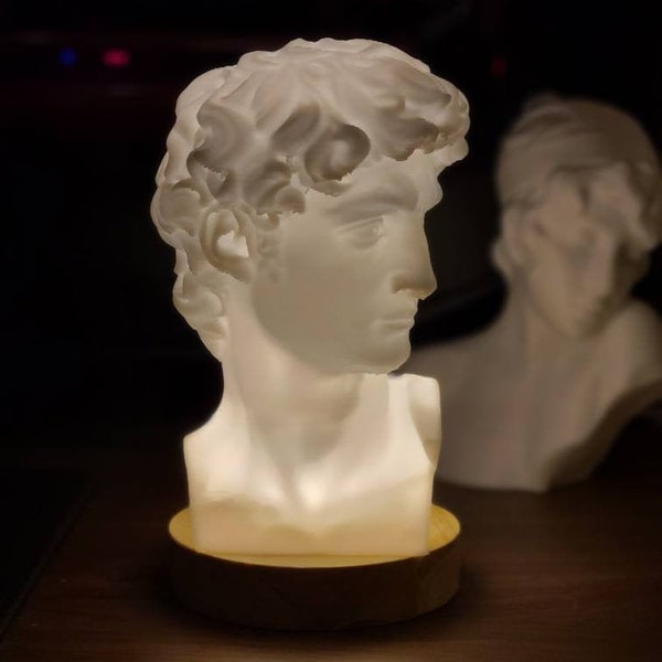 David Bust Lamp, Michelangelo's David, David Sculpture