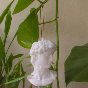 David Bust Ornament, Plant Hanging Accent, Fine Arts Decoration