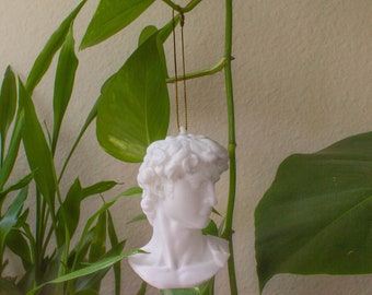 David Bust Ornament, Plant Hanging Accent, Fine Arts Decoration
