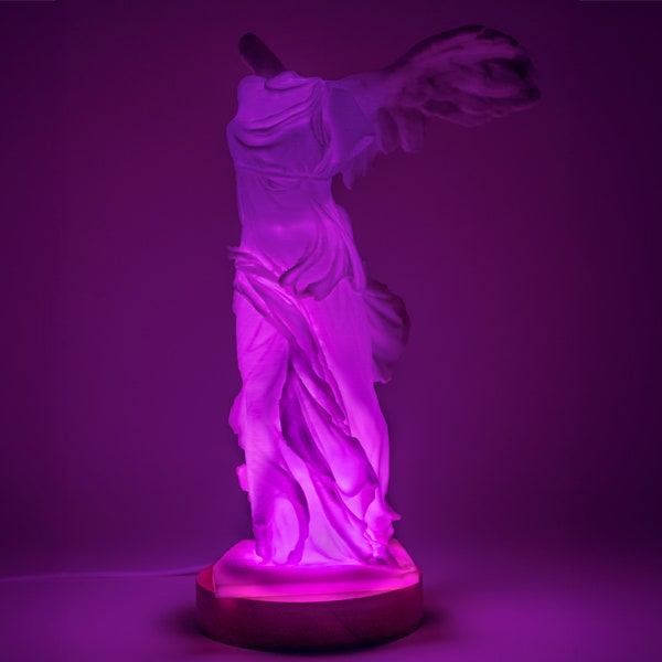 Winged Nike Lamp, Winged Victory of Samothrace Greek Goddess Light