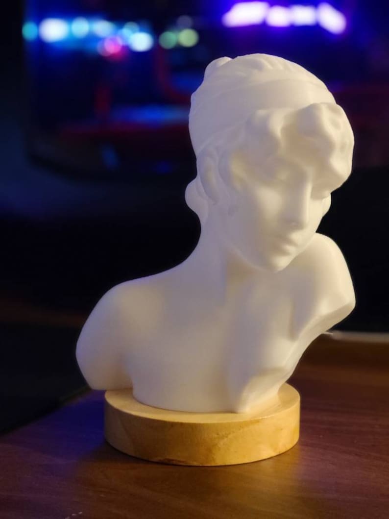 Sappho Bust Lamp Statue of the Poet Sappho Greek Sculpture image 6