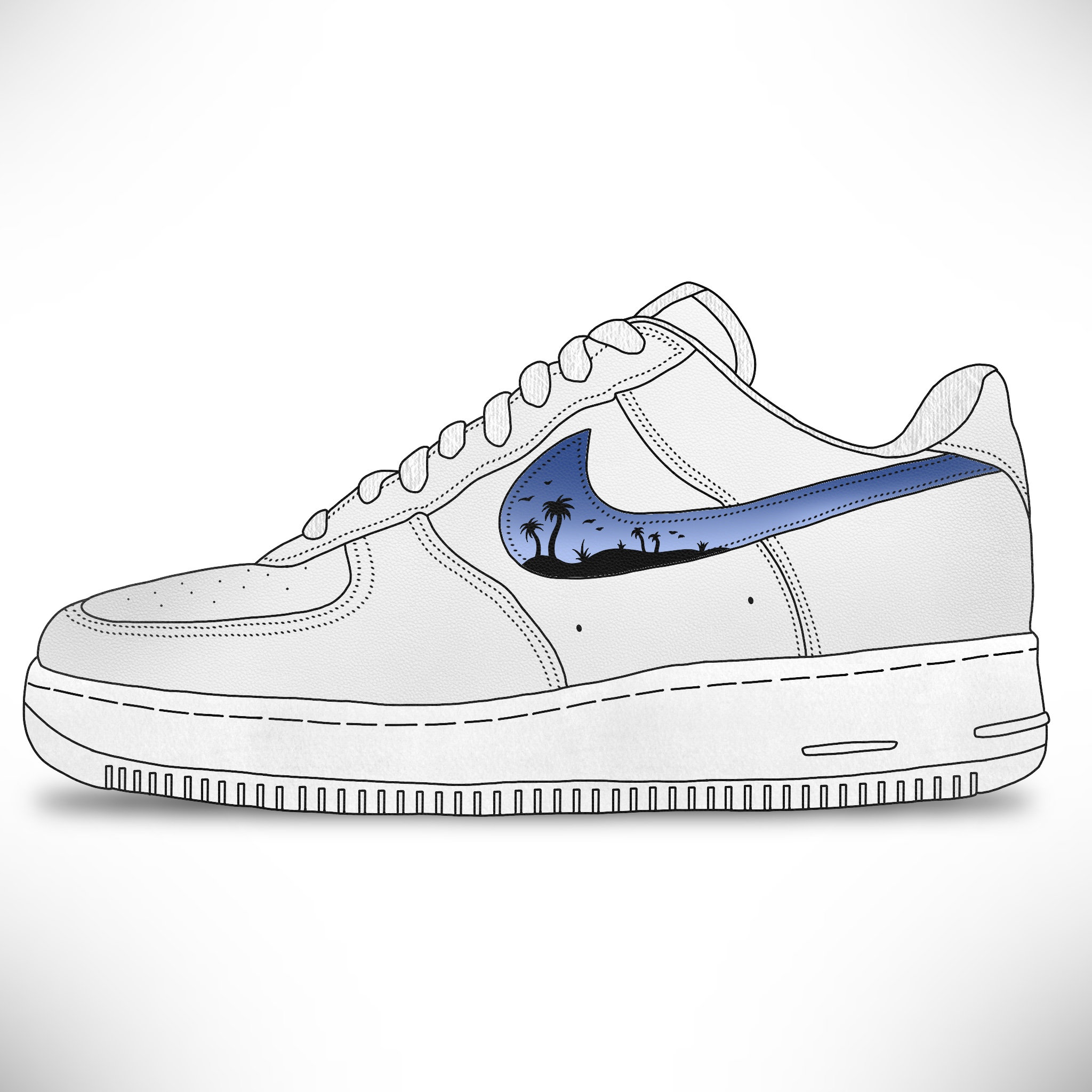 af1 wave swoosh