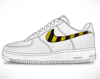 Nike Air Force 1 Caution Swoosh