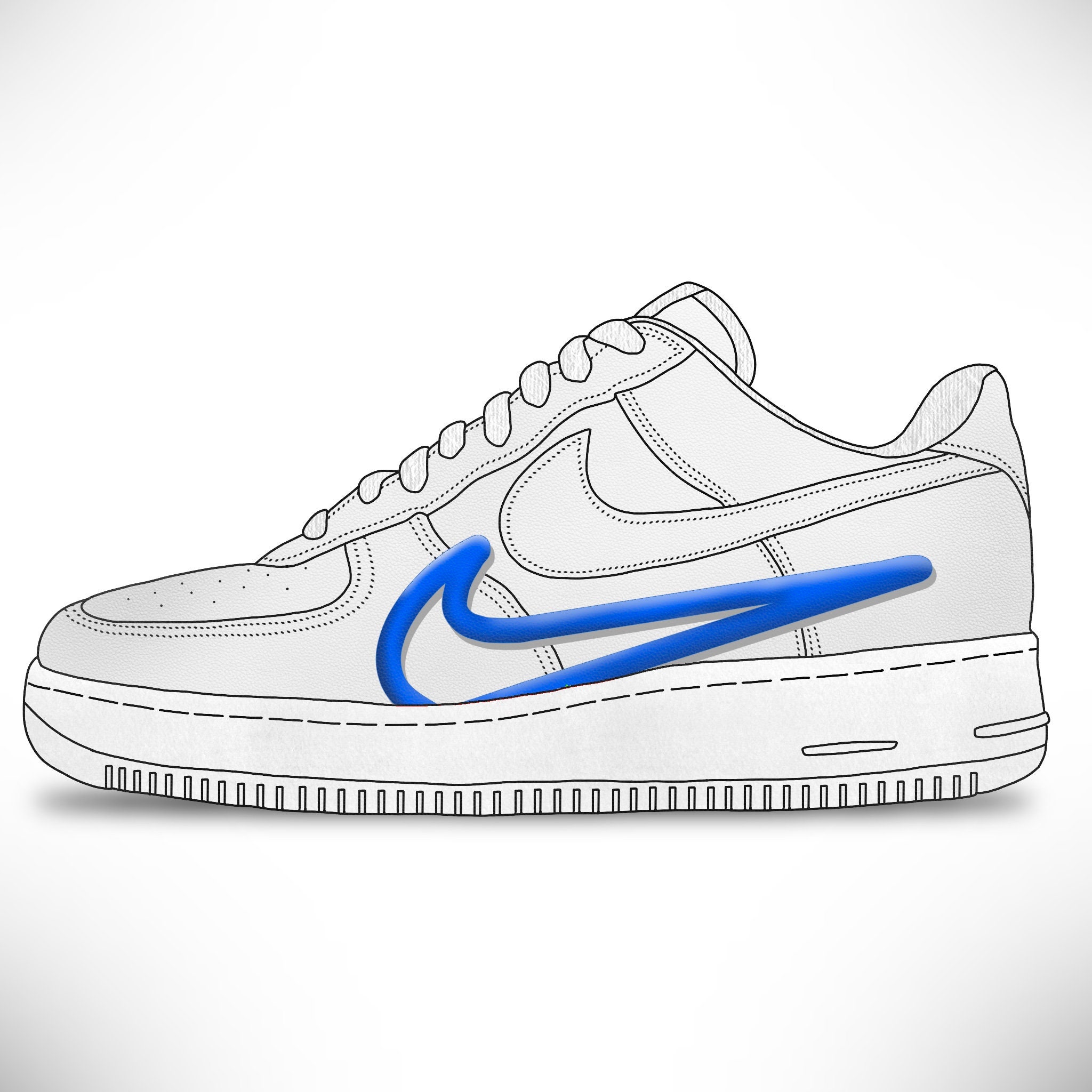 Nike air clearance force neon swoosh