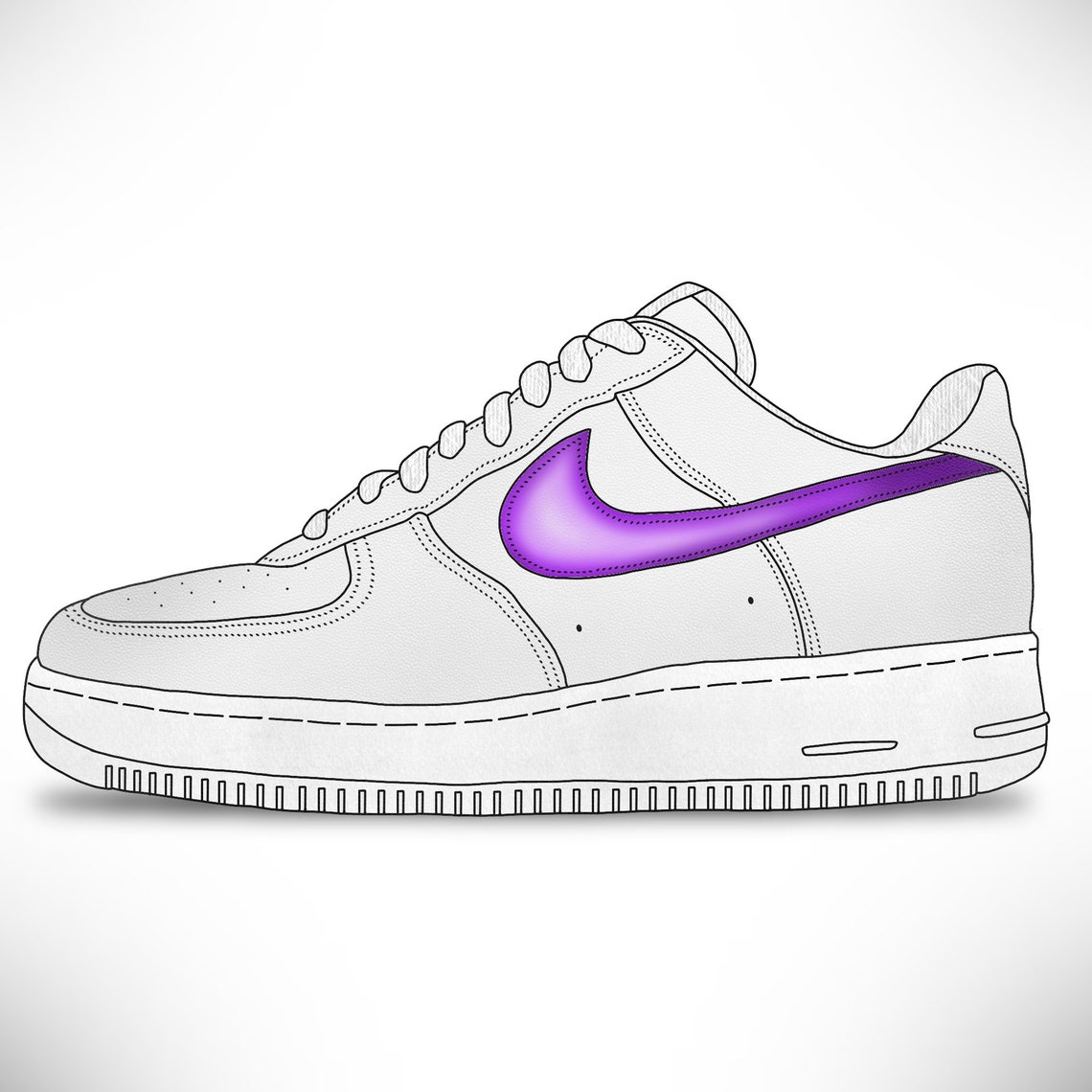 neon swoosh air force 1