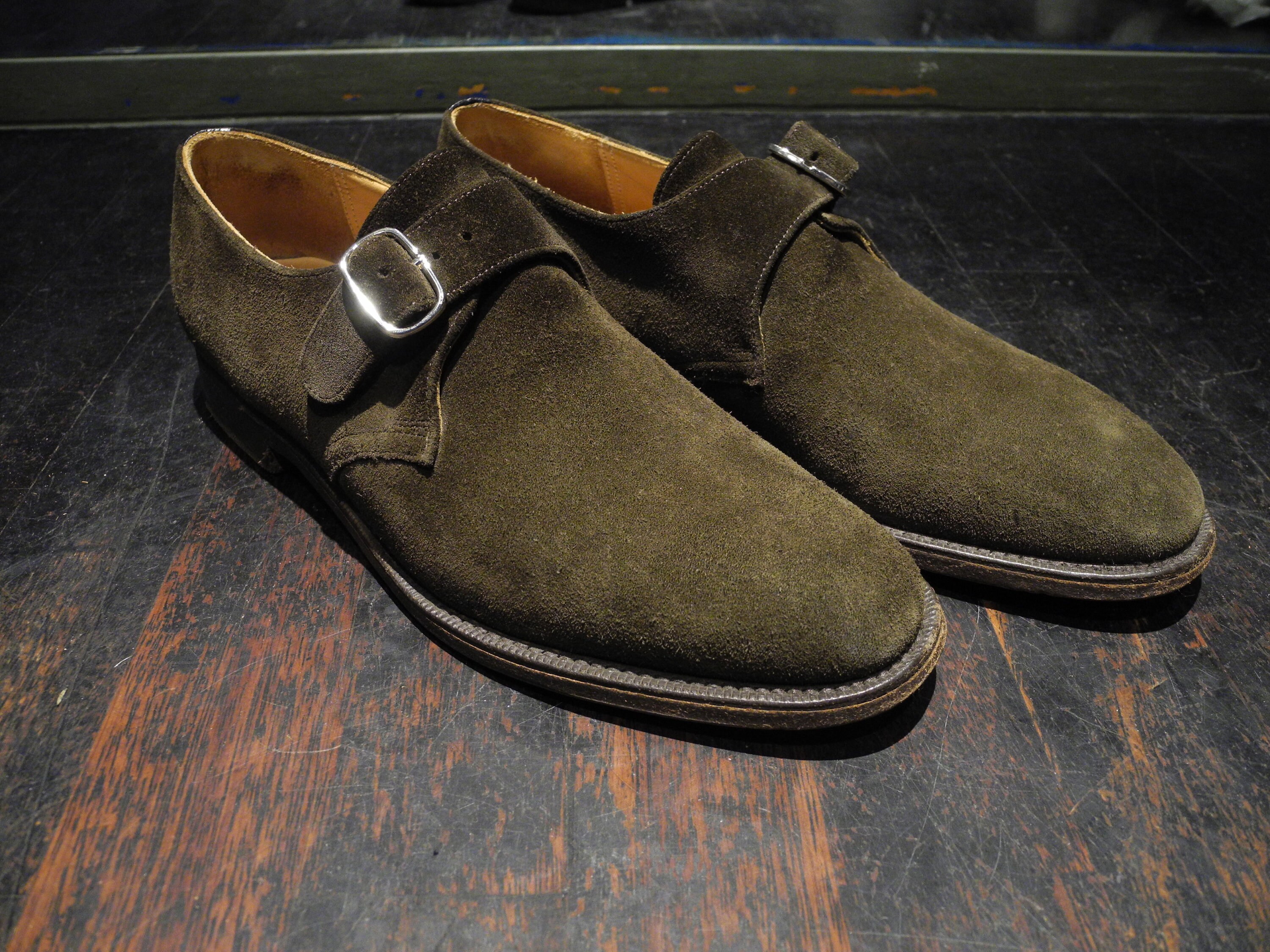 Church s Suede Single Monk Strap UK 7 Brown Etsy UK