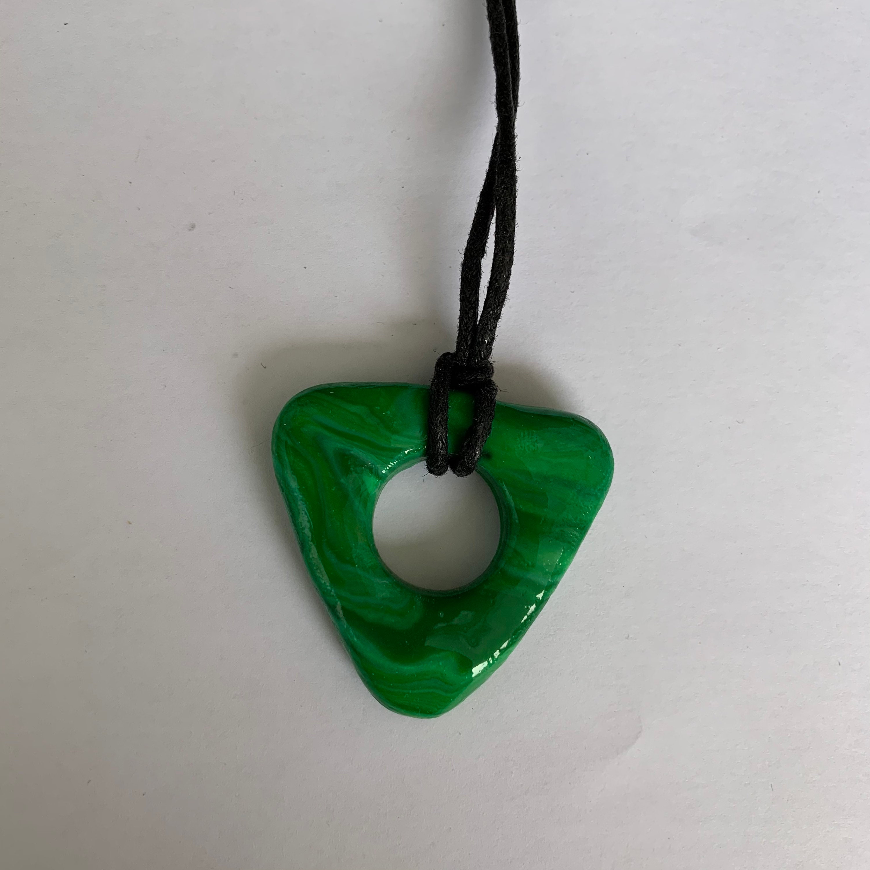 Handmade Coraline Seeing Stone necklace Boho Hippie cord Etsy